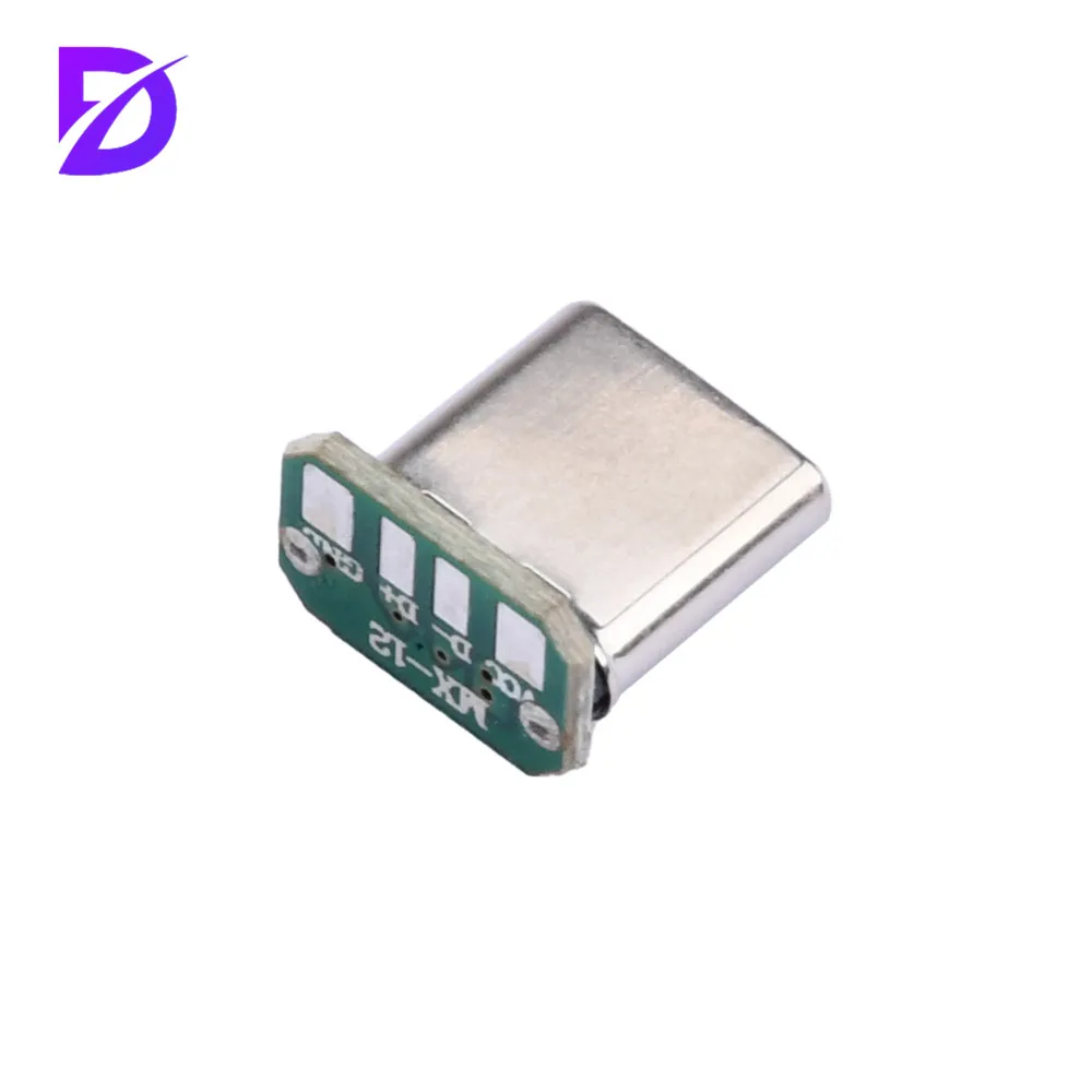 Type C Connector 16 Pins Male Female Plug Socket Receptacle Adapter to Solder WirePCB Board Support Module