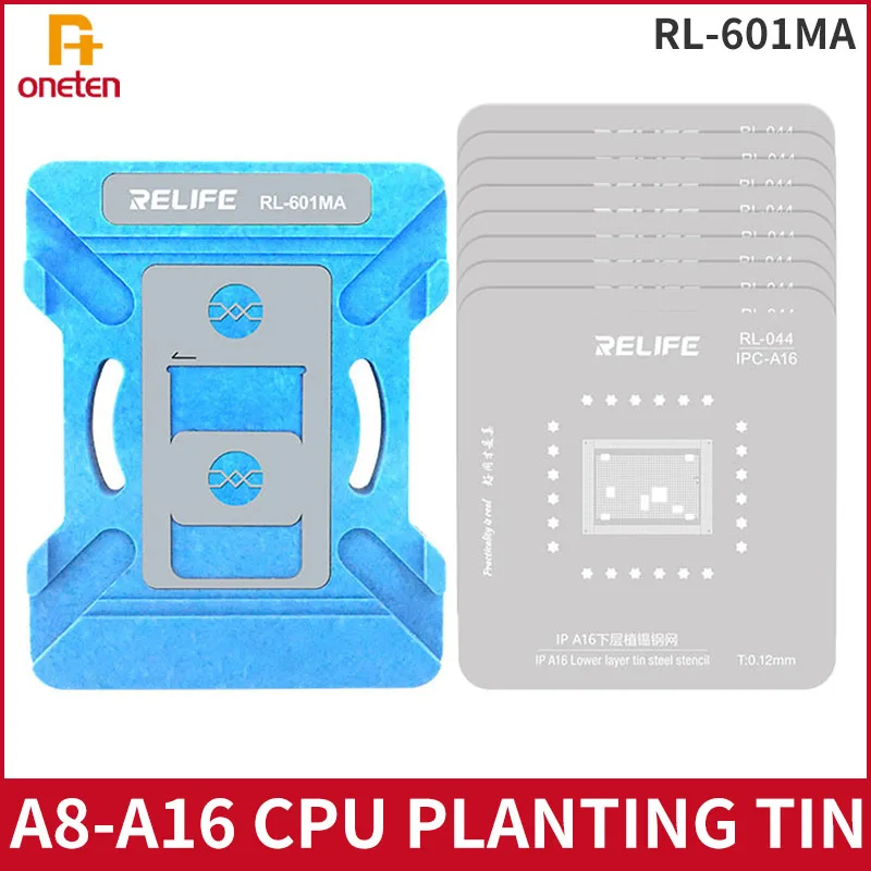RELIFE-العالمي وحدة المعالجة المركزية rebيعادل الاستنسل منصة ، 10 في 1 ، RL-601MA آيفون 6-15 برو ماكس ، IC رقاقة زرع ، قالب لاعبا اساسيا
