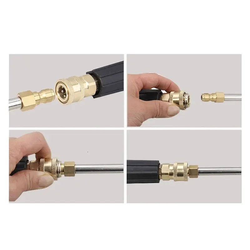 

30 ° /90 ° /120 ° Удлинитель водяного пистолета высокого давления, насадка-распылитель 14/34 см, U-образная угловая насадка для очистки для дома