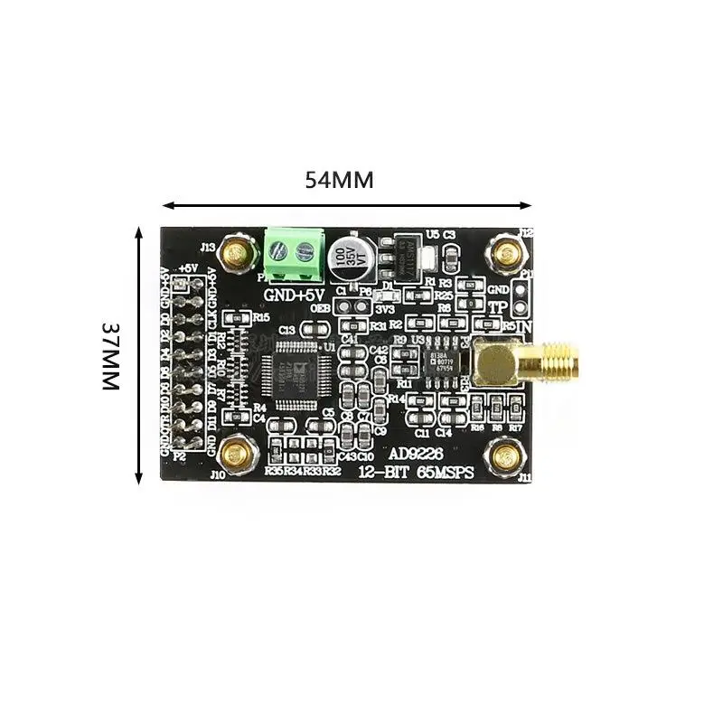 

AD9226 high-speed ADC module high-speed signal acquisition analog-to-digital conversion module 65M sampling data acquisition