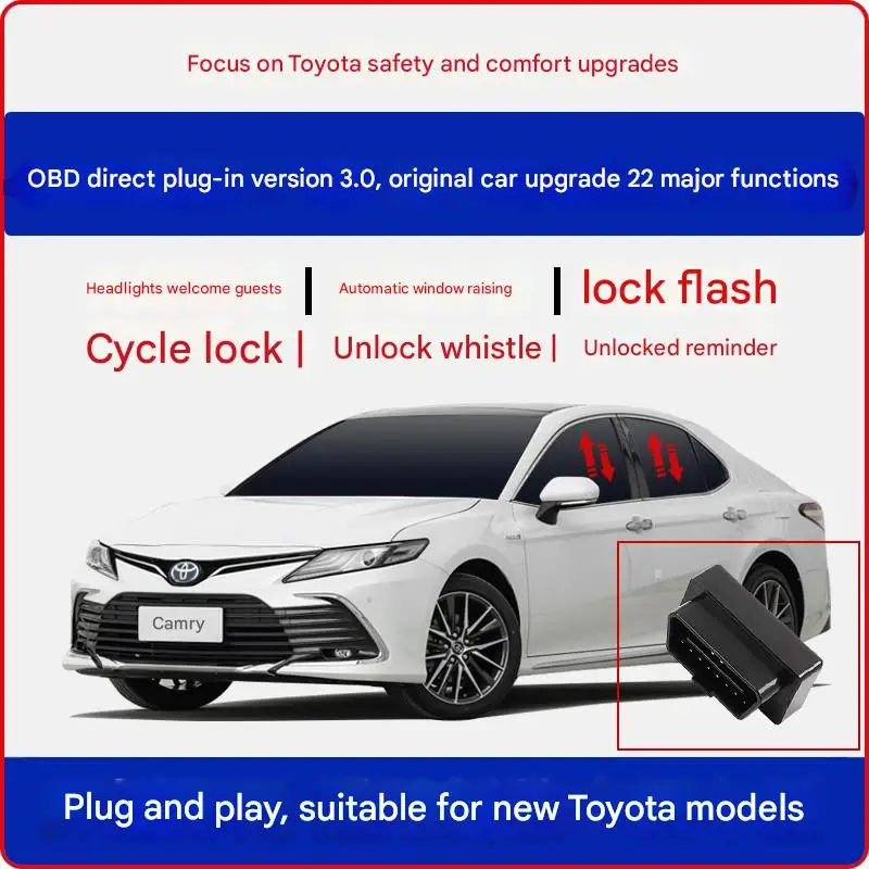 

Suitable for Toyota Lelink Corolla Camry Rongfang Fenglanda Wildlander automatic window lifter OBD one-button lifter Weisha Ruif