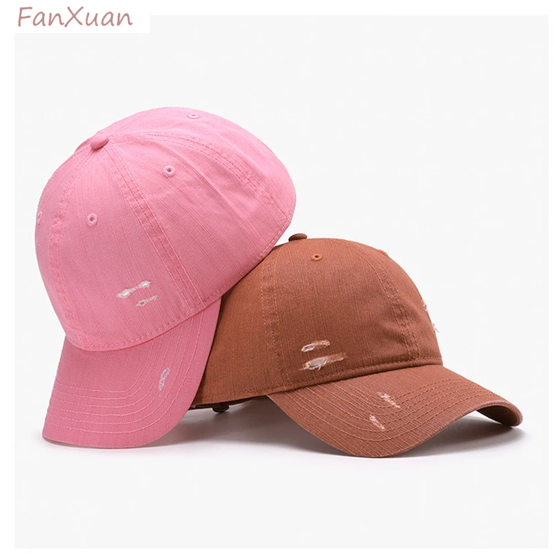 cotton baseball cap unisex good quality soft top vintage faded distressed Unisex Style Headwear