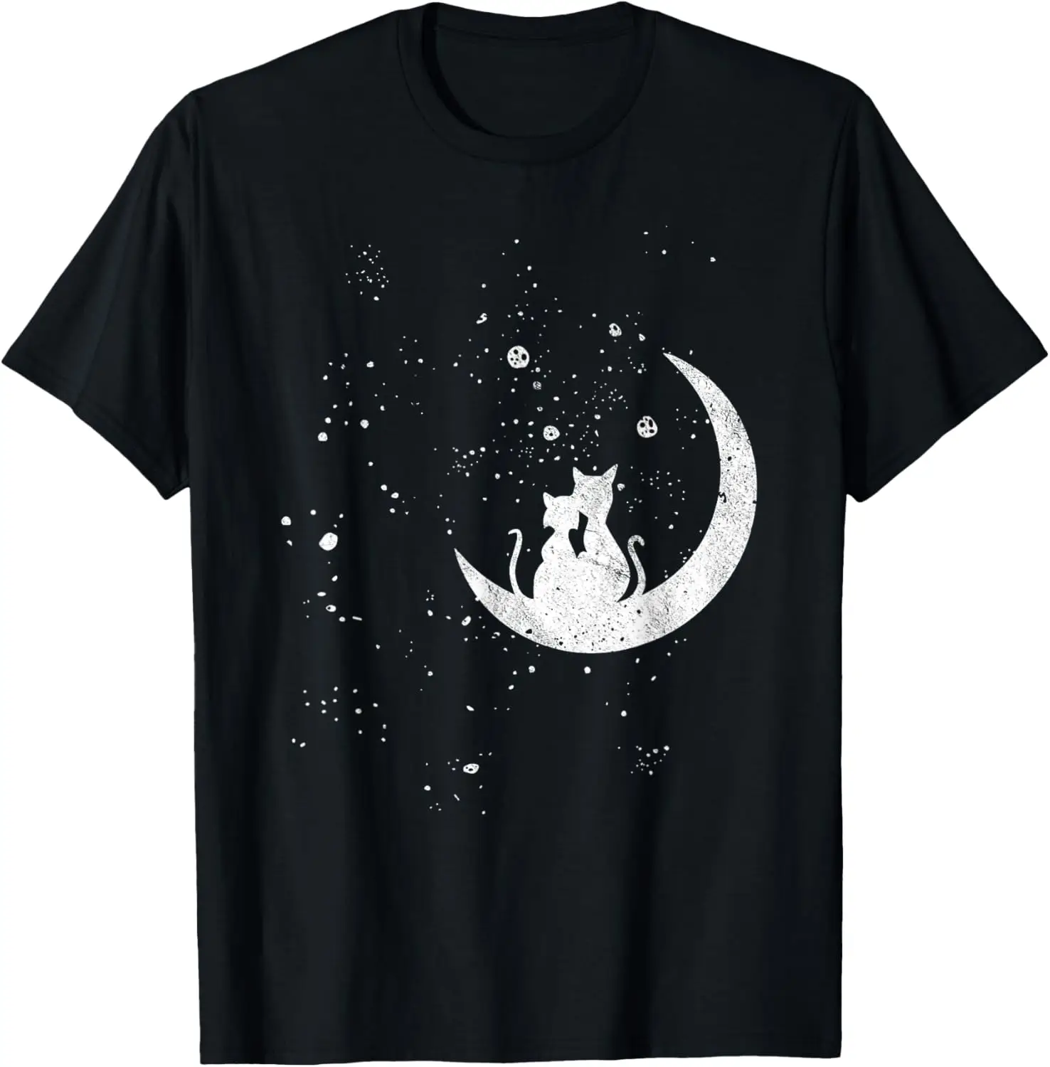 

Romantic Cat Couple In Love Sitting On The Moon T-Shirt