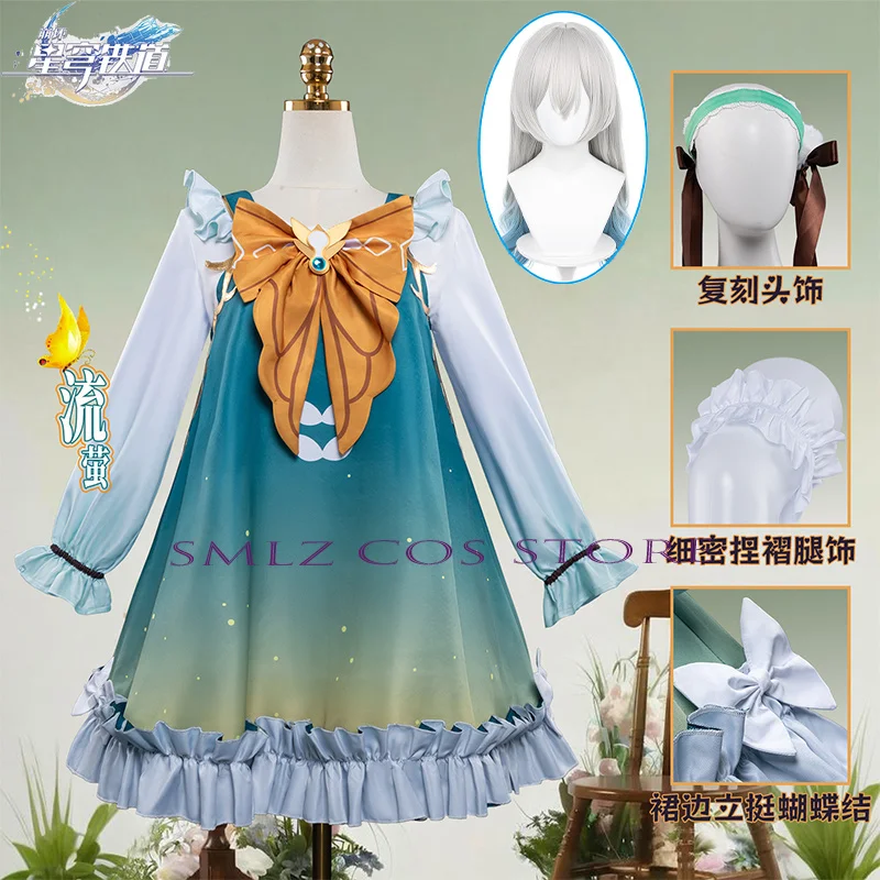 AR-26710 Firefly Cosplay Game Honkai Star Rail Costume Firefly Pajamas Dress Halloween Party Outfits for Women