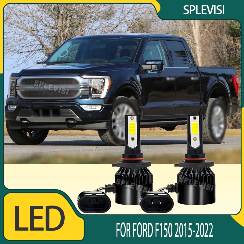 

LED Headlight 12V 60W 6000LM Waterproof Hi Beam 300% Brighter than Halogen For Ford F150 2015 2016 2017 2018 2019 2020 2021 2022