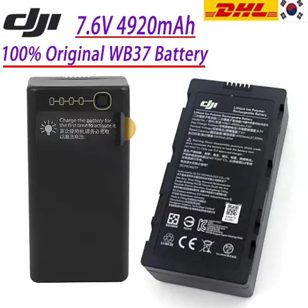 100%Original 7.6V 4920mAh for DJI WB37 Phantom 4 RTK MG-1P M210 M600 FPV T16 T20 T25P T30 T40 T50 T60  Remote Control Battery