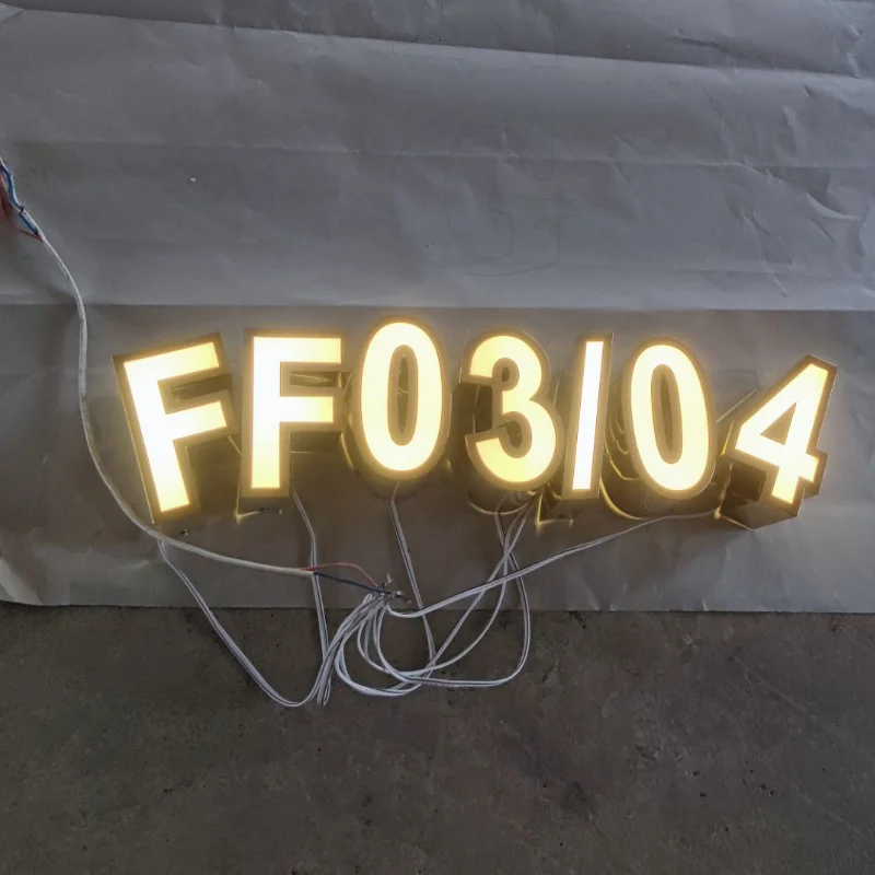 Factory Outlet Outdoor Waterdichte Acryl Rvs Led Letters Winkel Reclameborden