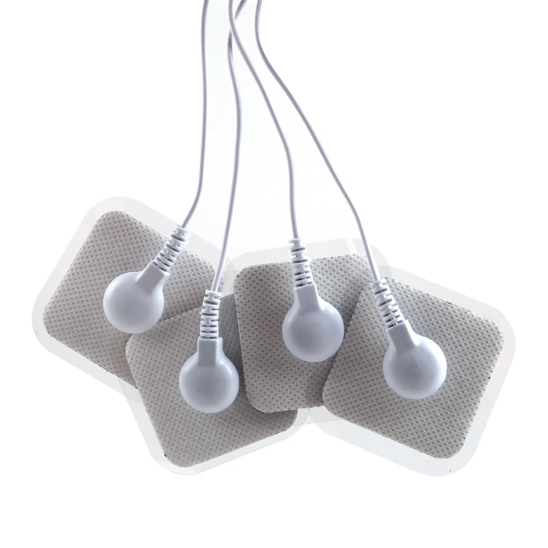4x4cm Snap On Non-woven Electrode Pads 10/20/50Pcs Replacement TENS Pads for Digital Acupuncture Slimming Massager Therapy Machi