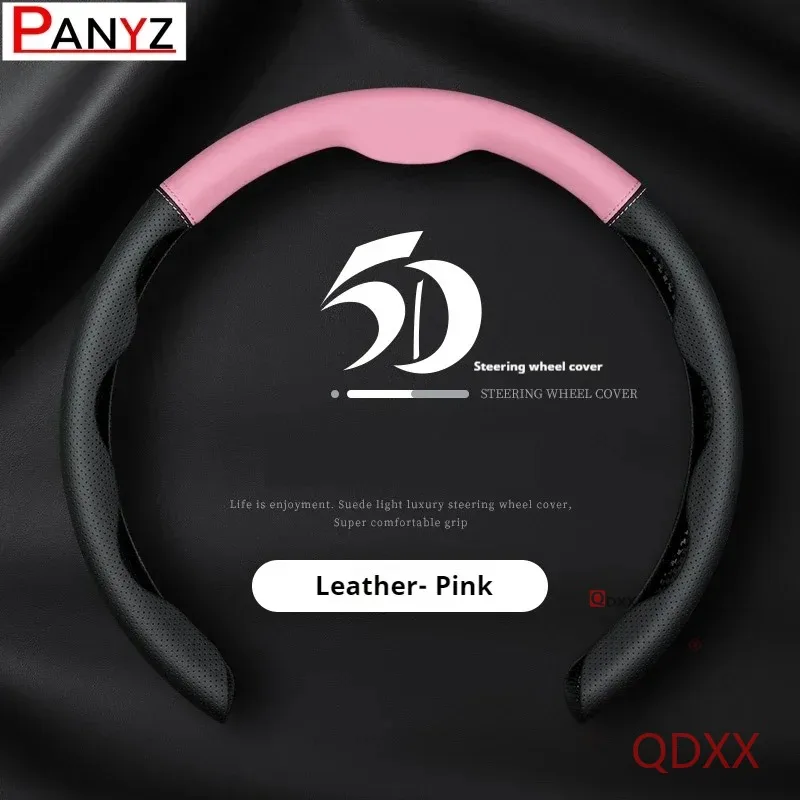 Genuine Leather Car Steering Wheel Cover Ultra-thin Breathable 38cm For Lexus ES IS LS RX NX GS CT GX RC LC LX 200 250 350 450H