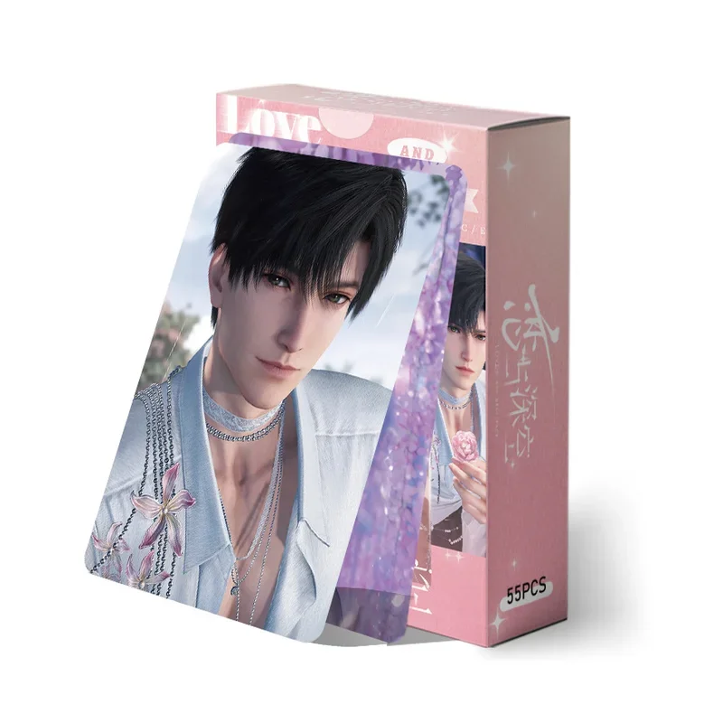 55 Pcs/Set Game Love And Deepspace Zayne Rafayel Qín Chè Lomo Card Character Laser Photo Card Fans Collection Gift