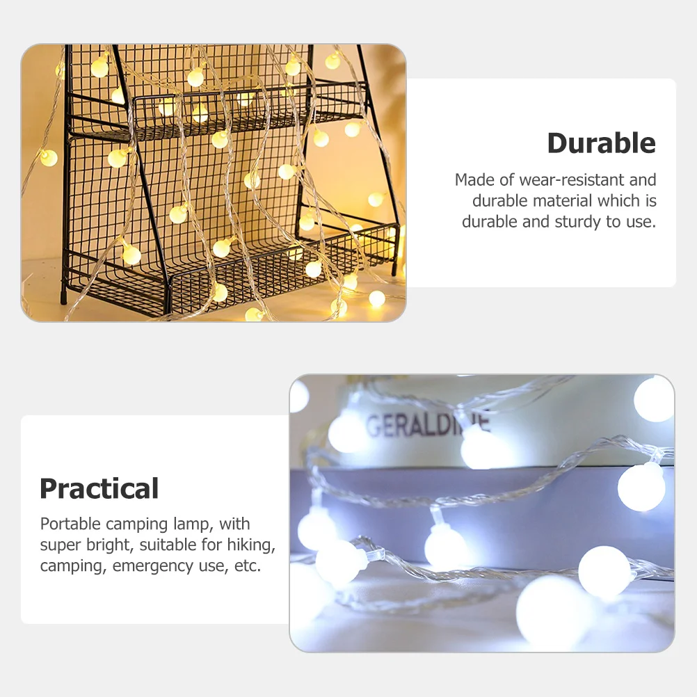 

1pc Led String Lamp Tent Lamp Outdoor Decorative Lighting Chargeable Camping Light Accessory Party Camping Accessories