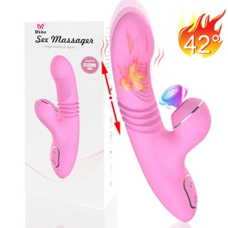 Clitoral Sucker Vagina Vibrator Heating Thrusting Sucking Vibrating Dildo Nipple Sex Toy for Adults 18 Women Masturbator Product