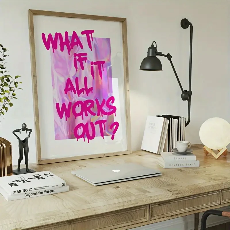 What If It All Works Out Wall Art Prints Canvas Painting Poster Picture For Living Bed Dining  Kitchen Room Home Decor