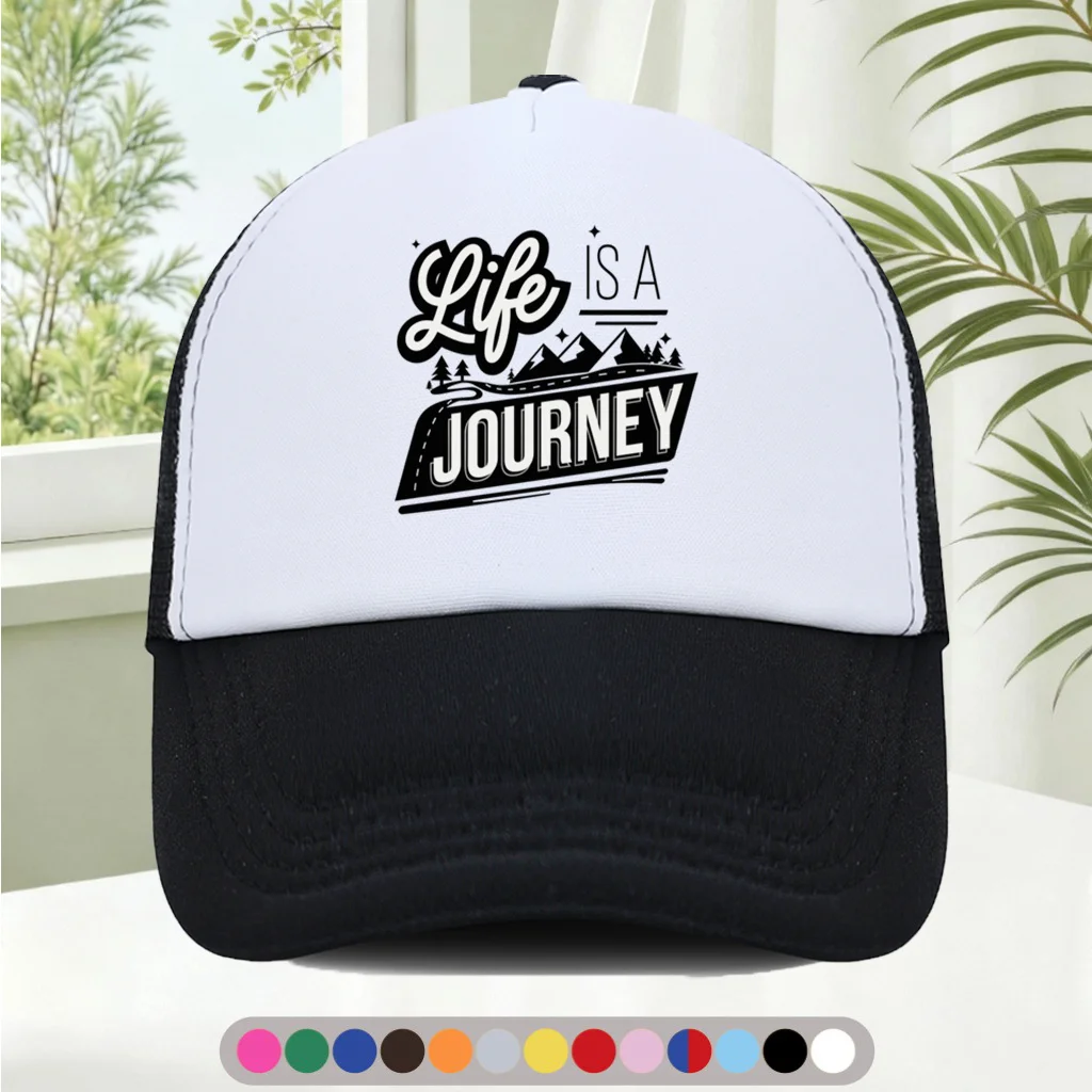 Fashionable and Versatile Sponge Mesh Cap  Features Cool Printed Patterns, Unisex  American Trucker Hat  HighQuality Hat  S