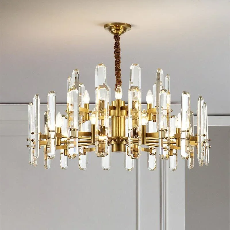 

Nordic modern living room luxury crystal chandelier American restaurant lighting villa bedroom home decoration lighting fixtures