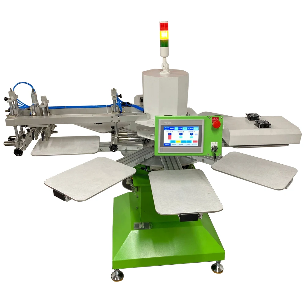 1 Color 8 Stations Automatic Screen Printing Machine Silk Screen Printer
