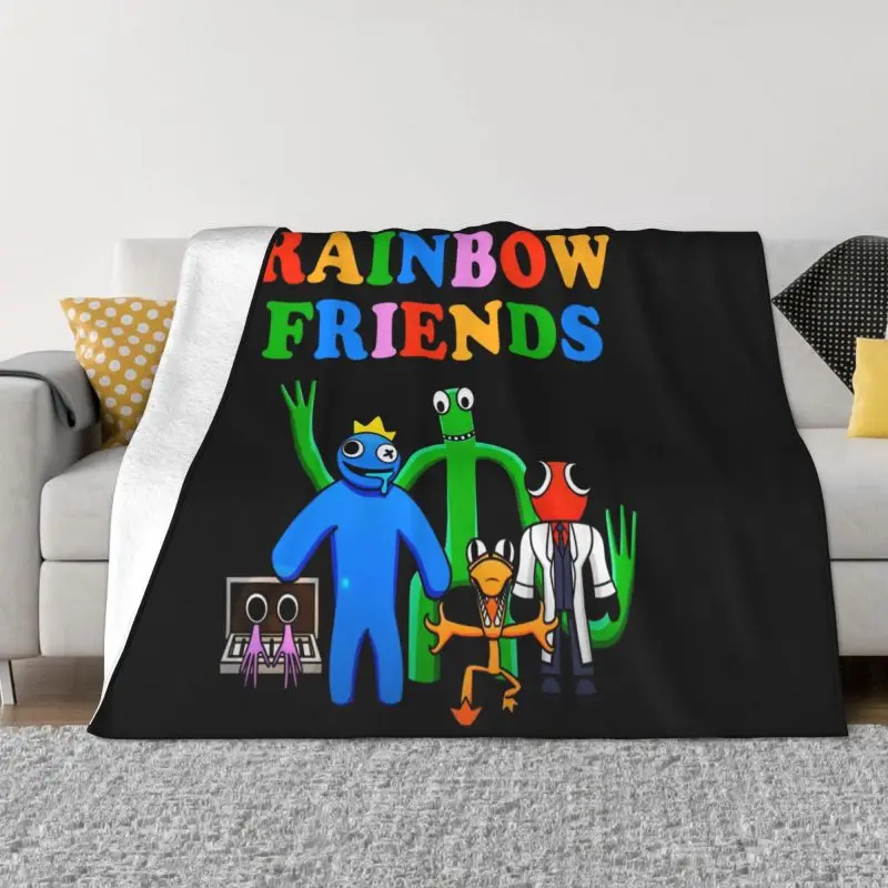 

Rainbows Friend Play Gaming Blanket Soft Fleece Spring Warm Flannel Throw Blankets for Sofa Car Bedroom Quilt