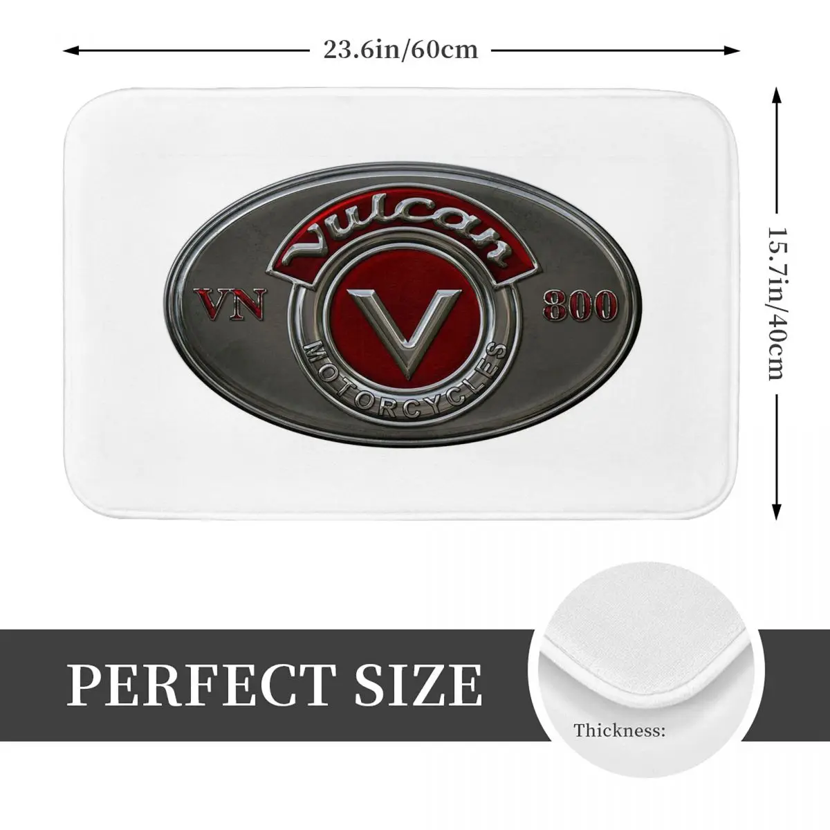 Plaque Vulcan VN 800 Motorcycle Anti-slip Doormat Floor Mat Carpet Rug for Kitchen Entrance Bathroom Living room Footpad Mats