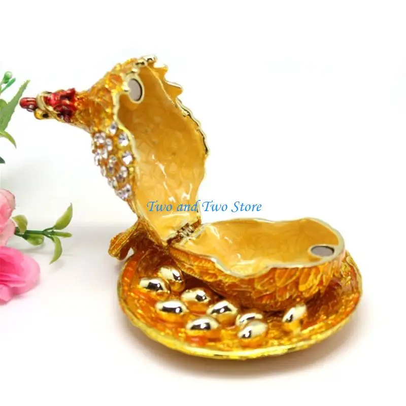 

HX6F Metal Jewelry Organiser For Rings And Earrings Small Trinket Accessories Holder