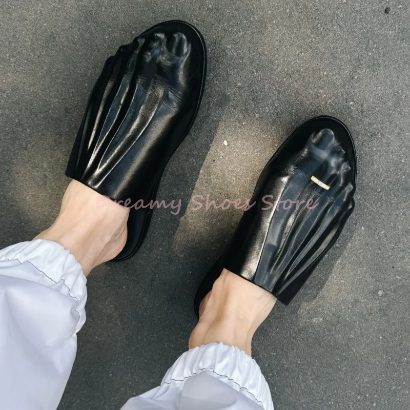 

Five Separate Finger Leather Flat Slippers Women Foot Toe Ring Slip On Slingback Sandals Luxury Novelty Party Prom Ladies Shoes