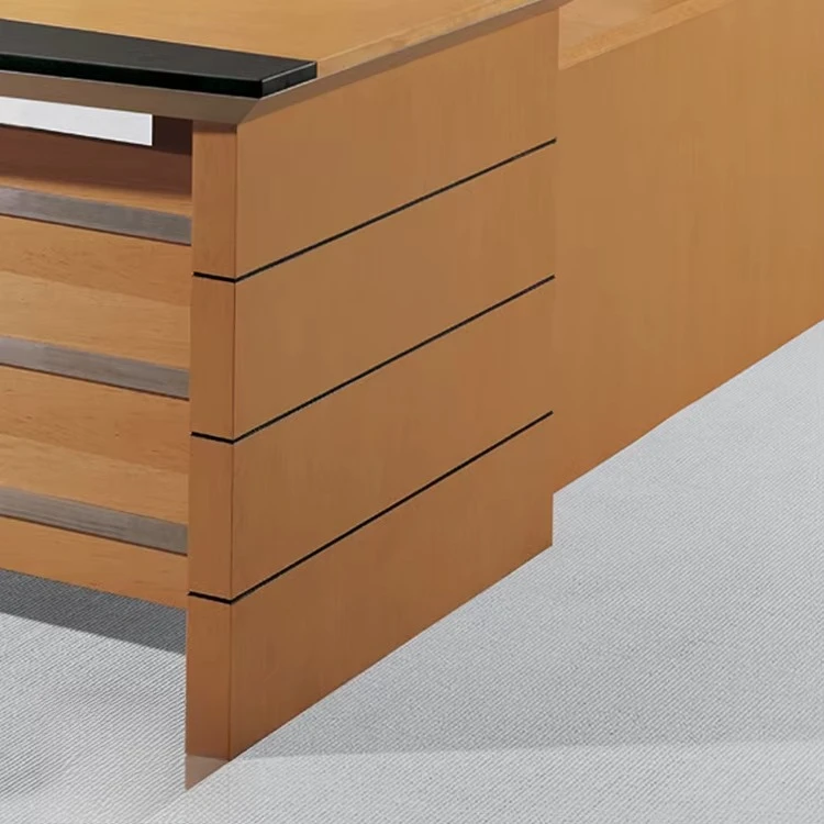 2026 KL-T817 Wooden Executive Computer Desk High Quality Modern Office Table with 6-Year Warranty for Commercial Use