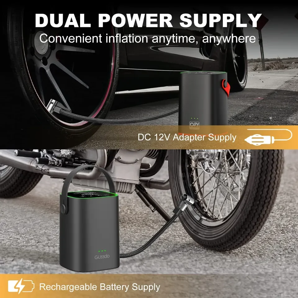 Portable Wireless  Pump Tire Rechargeable Digital Automatic Rechargeable Digital Automatic Car Tire Inflator Pump 15OPSI