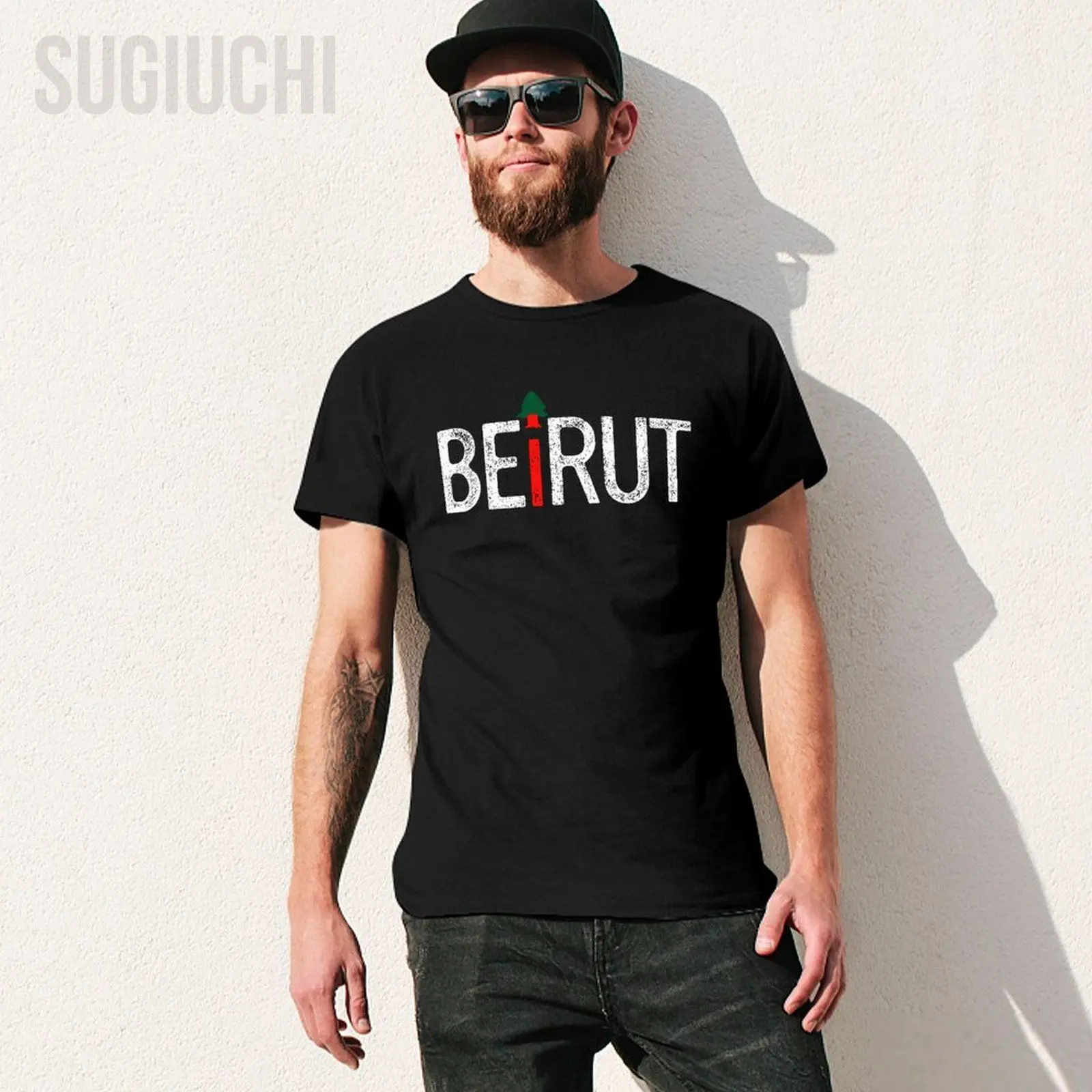 Unisex Men Beirut Vintage Lebanon Tshirt Tees T Shirts Women Boys 100% Cotton T-Shirt