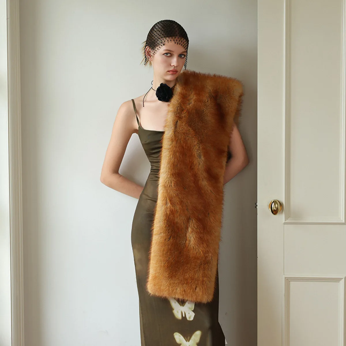 KWTX Natale Donna 2025 Inverno Caldo Lusso Pelliccia Mantello Sciarpa Elegante Designer Stola Ufficio Festa Serata Streetwear Moda