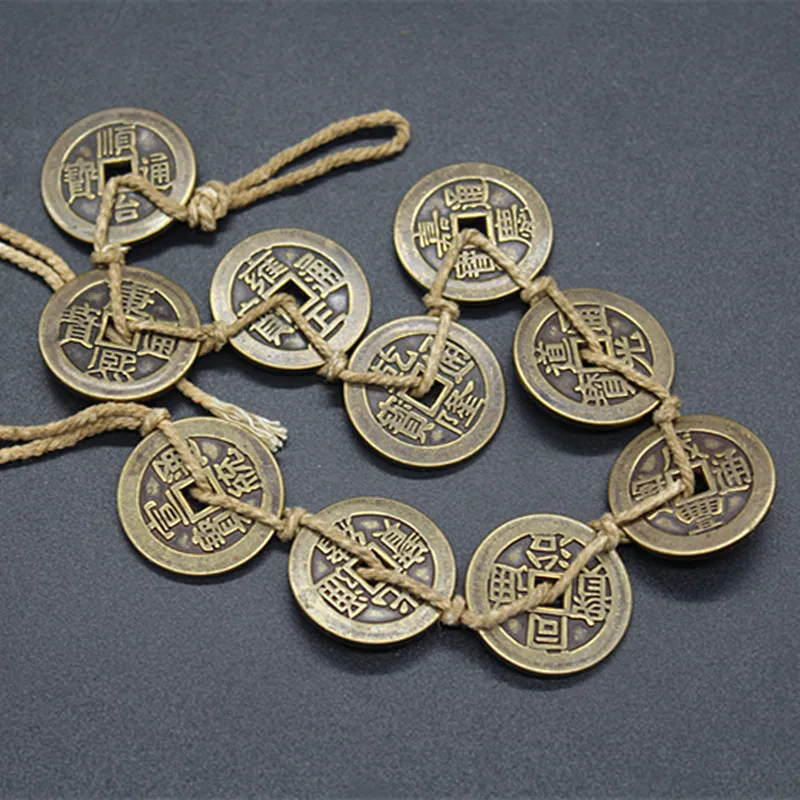 Ancient Coin Collection: A string of coins from Ten Emperors of the Qing Dynasty