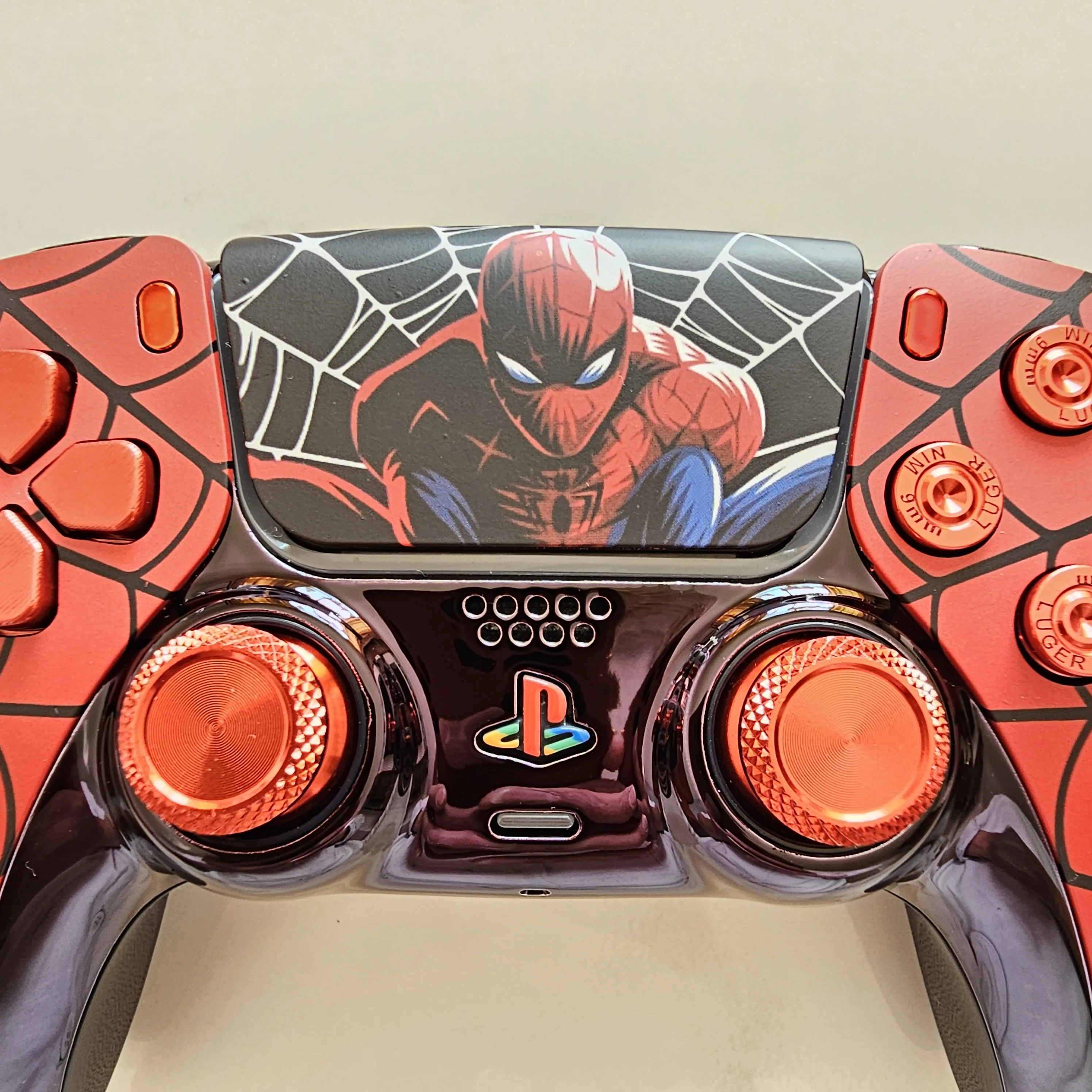 Sony Ps5 Game Console Handle Original Custom Modified Ps5 Original Handle Ps5 Wireless Controller: Red Spider