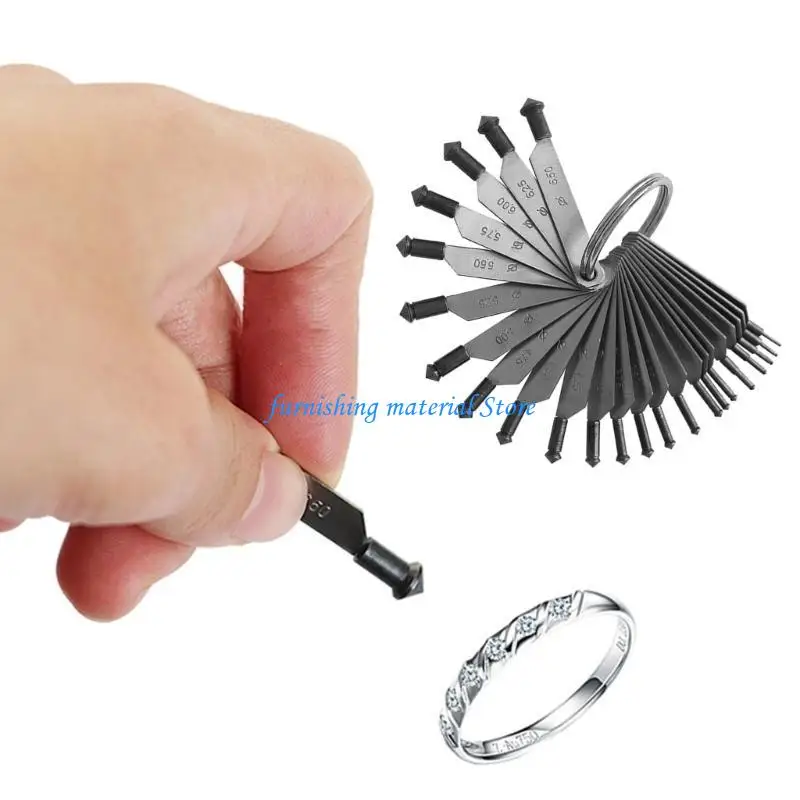 

Y5GD Rings Sizer Stone Size Measurement Instrument 1.0-6.5mm Diameter Ranges Professional Measuring Gauge