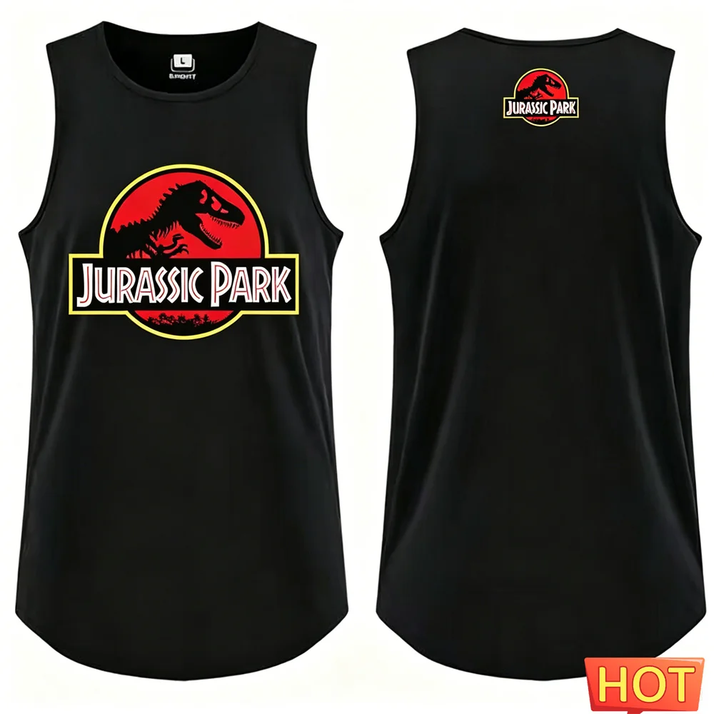 3D Dinosaur Printing Sleeveless T-shirt For Men Funny Letter men's t-shirts and tank tops Oversized T-shirts Casual summer vests