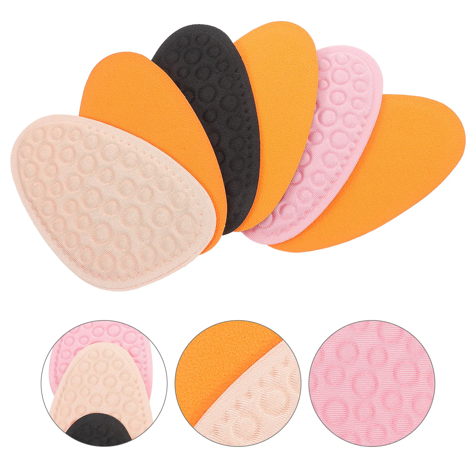 

3 Pairs High Heel Insoles Half Pads Non s Forefoot Cushions Women Pink Beige Black Anti slip Reusable Shoe Inserts Comfort