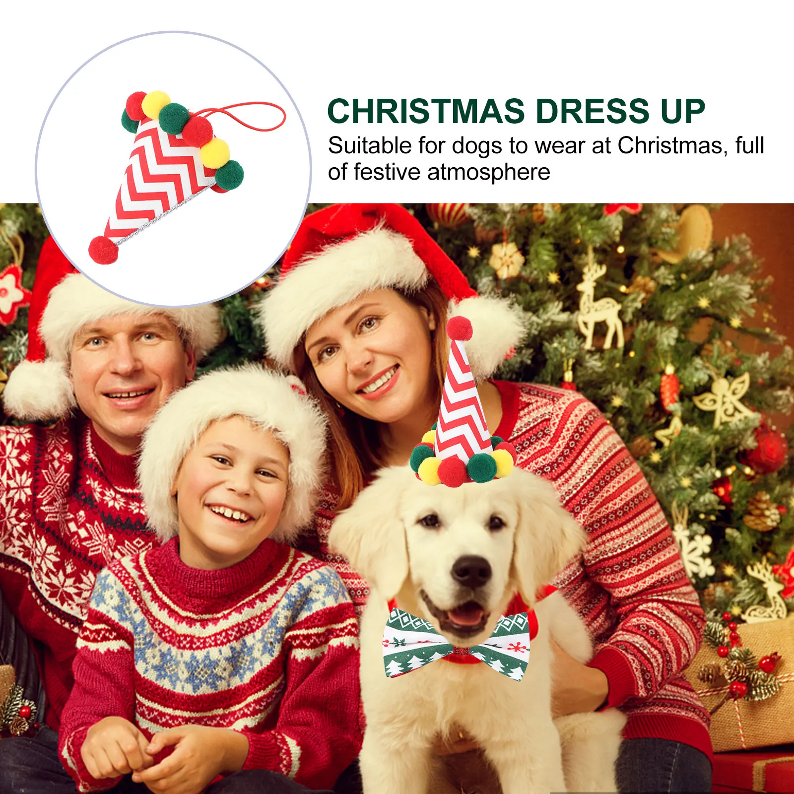 

1Set Bow Tie Animal Hat Cloth Adjustable 19-35cm Durable Practical Chic Design Dog Cat Birthday Party Costume Cat Bow Tie