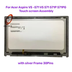 For Acer V5-571 571P 571PG LCD Touch Screen With Frame B156XTN03.1 EDP 15.6'' Laptop Aspire V5 571 Series LED Assembly