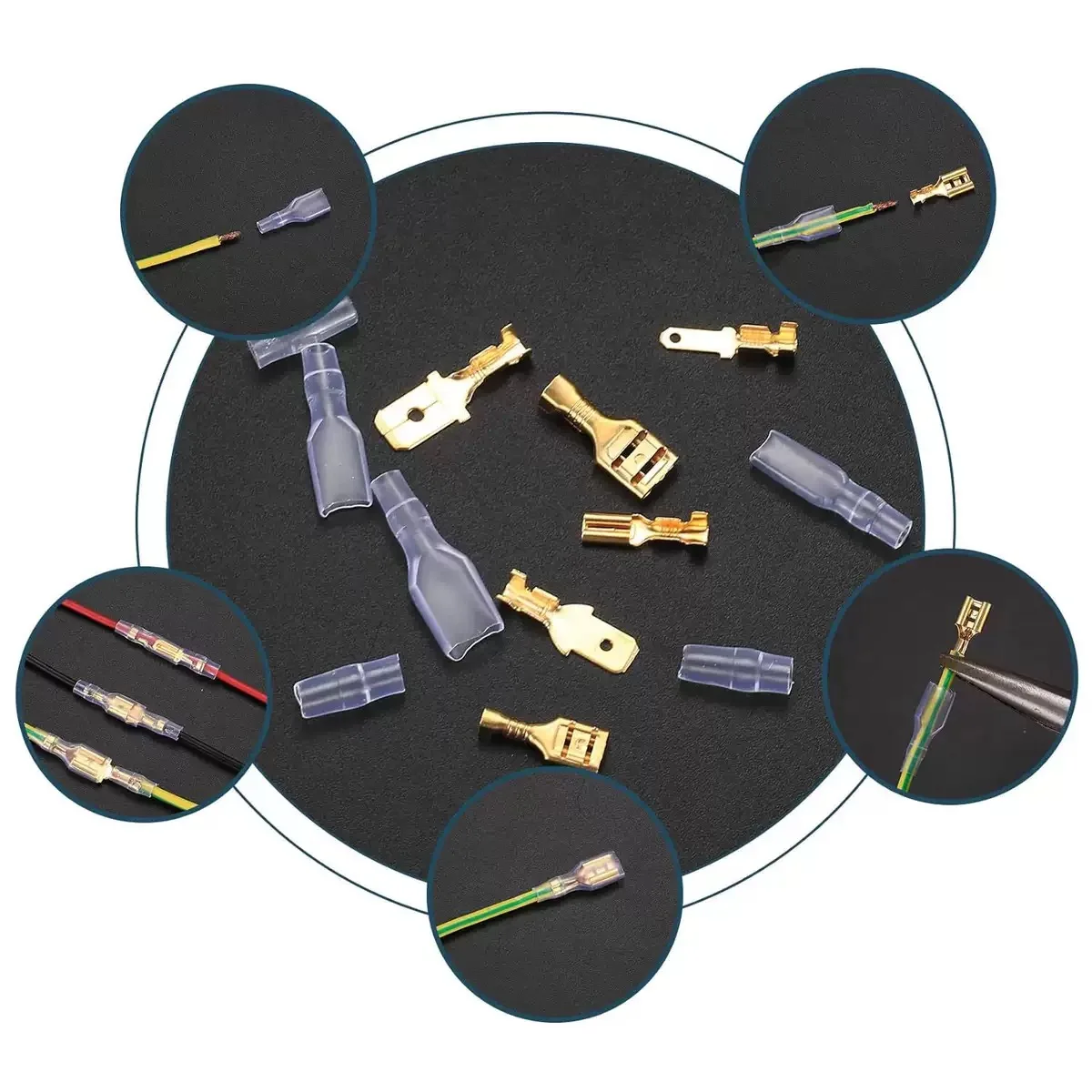 480 قطعة 2.8 مللي متر 4.8 مللي متر 6.3 مللي متر الذكور والإناث المجرف موصلات عدة العازلة كم تجعيد موصلات تجعيد محطات الكهربائية #3