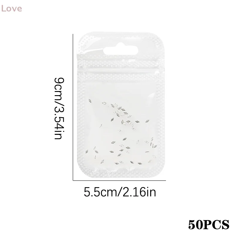 [L & P] 50 قطعة حجم صغير ثلاثية الأبعاد الزركون ماركيز شكل مسمار الفن حجر الراين السحر جوهرة الأحجار اكسسوارات مسمار الزينة لوازم
