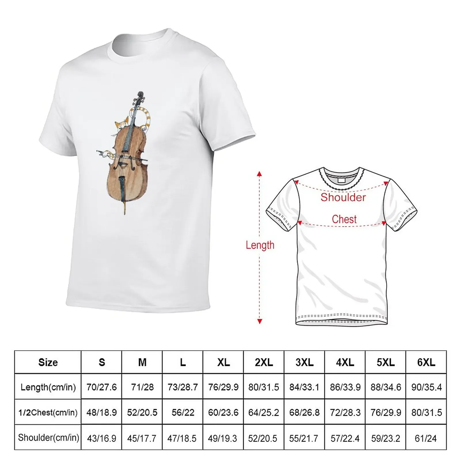 Cello Cat T-Shirt plus size tops anime mens t shirts pack