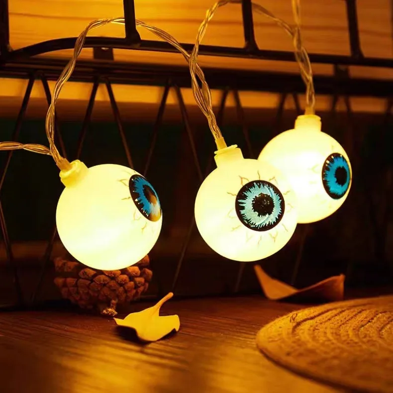 Halloween Led Colored Eyeball Lights Ghost Eyes Luminous Props Horror Atmosphere Eyeballs Hangings Happy Halloween Party Decor