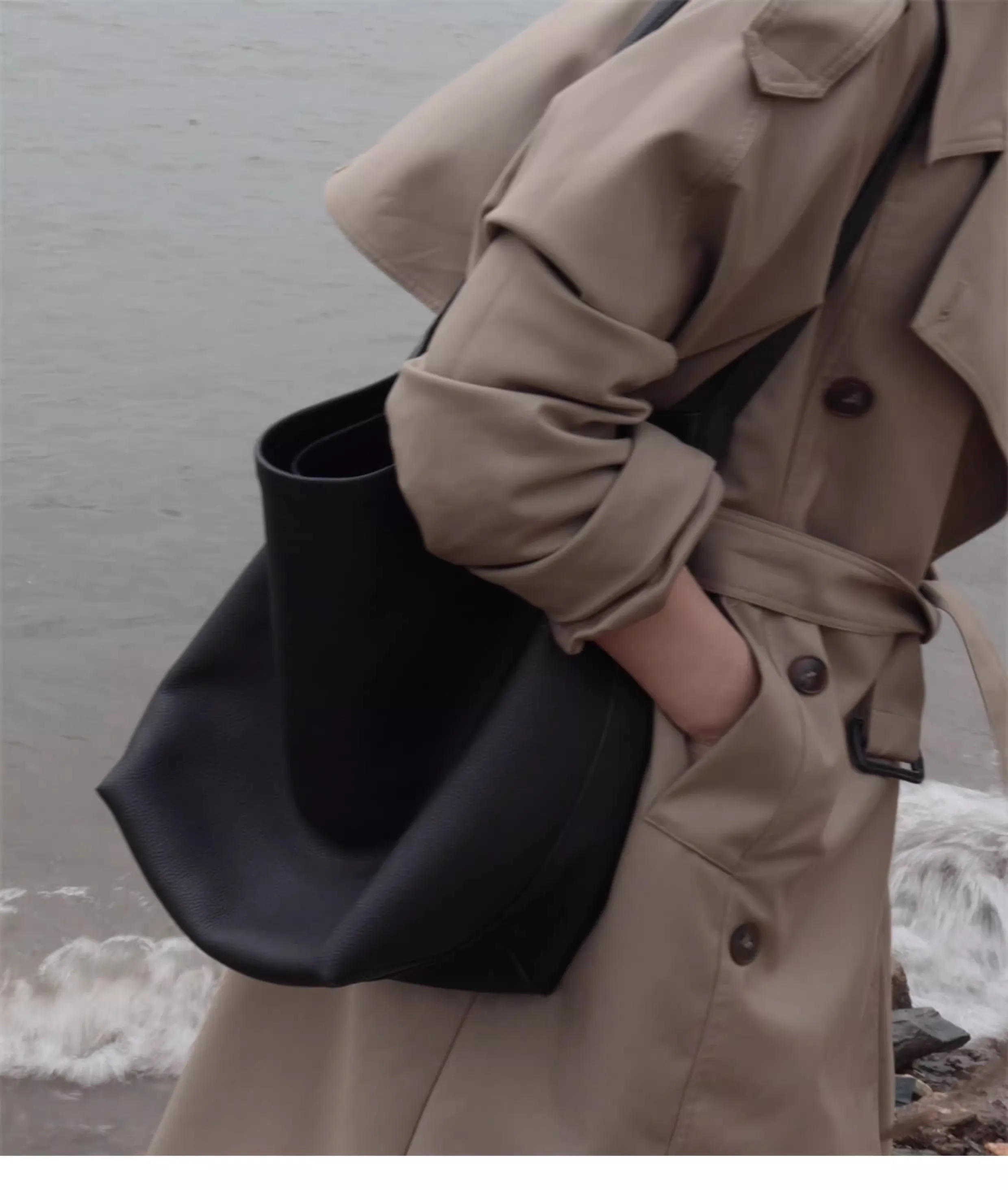 HOUSE OF HIYA Minimalist Bucket Tote in Premium Top-Grain Leather