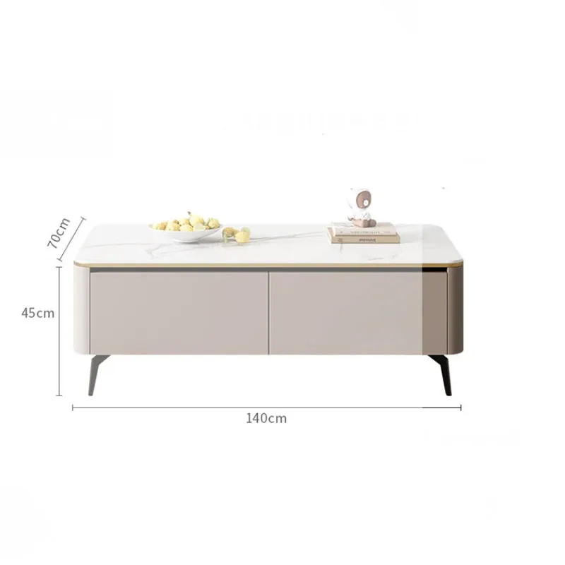 hh-Display Luxury Coffee Table Modern European Nordic Storage Side Table Vintage Aesthetic Stolik Kawowy Living Room Furniture*