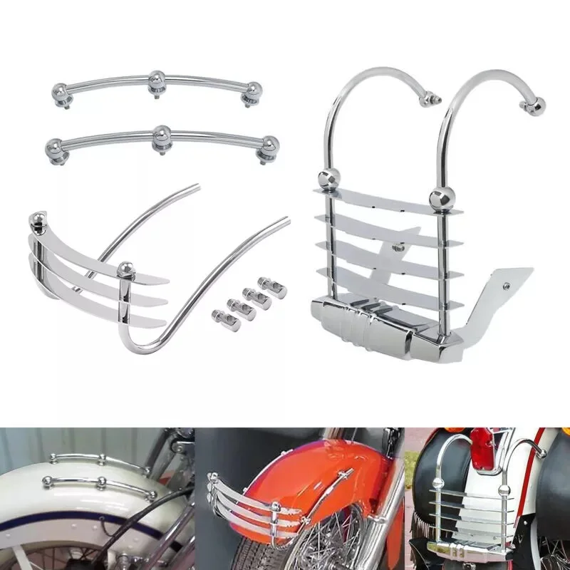 Motorcycle Front Spear Trim Rear Fender Bumper Cheese Grater For Harley Heritage Springer 1997-2003