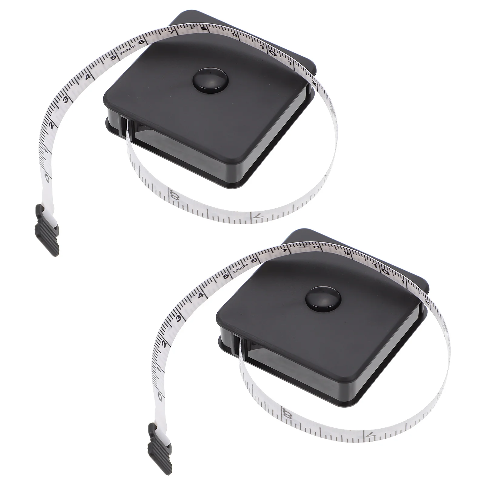 

2Pcs Exquisite Tape Measure Portable Square Shaped Measuring Tool Durable Flexible 200cm Clothes Stature Tapeline