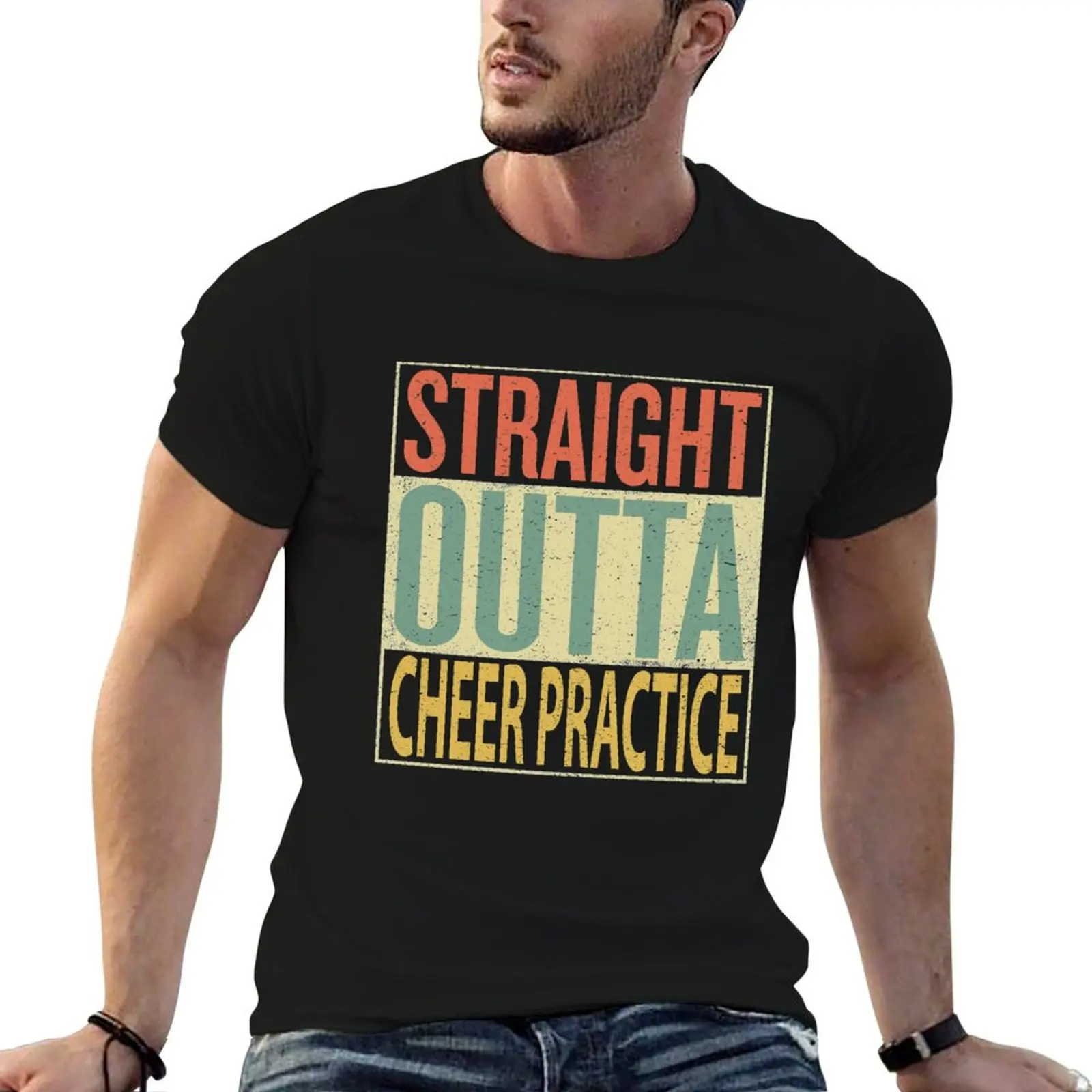 Straight Outta Cheer Practice T-Shirt Ultra Soft Breathable Tee Top