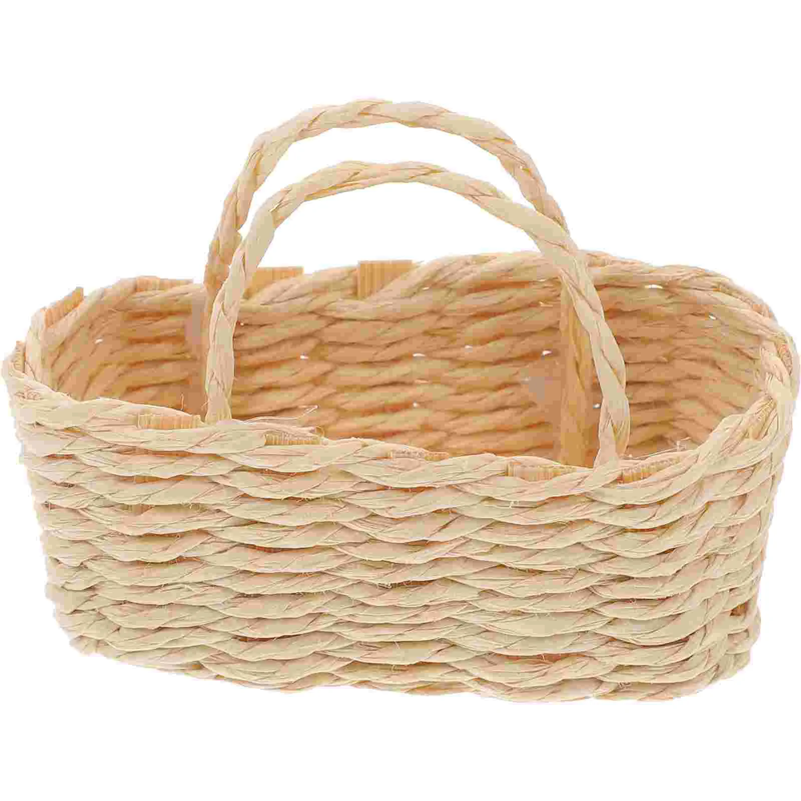 Baskets Mini Rattan House Crafts Accessory Furniture Dollhouse Model Adornments Layout Child