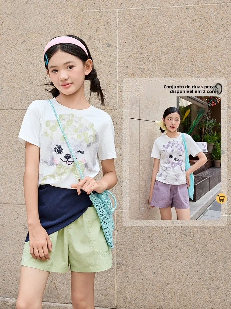 conjunto-de-dos-piezas-casual-de-verano-bandocin-para-ninas-grandes-transpirable-y-ligero-con-pantalones-cortos-y-camiseta