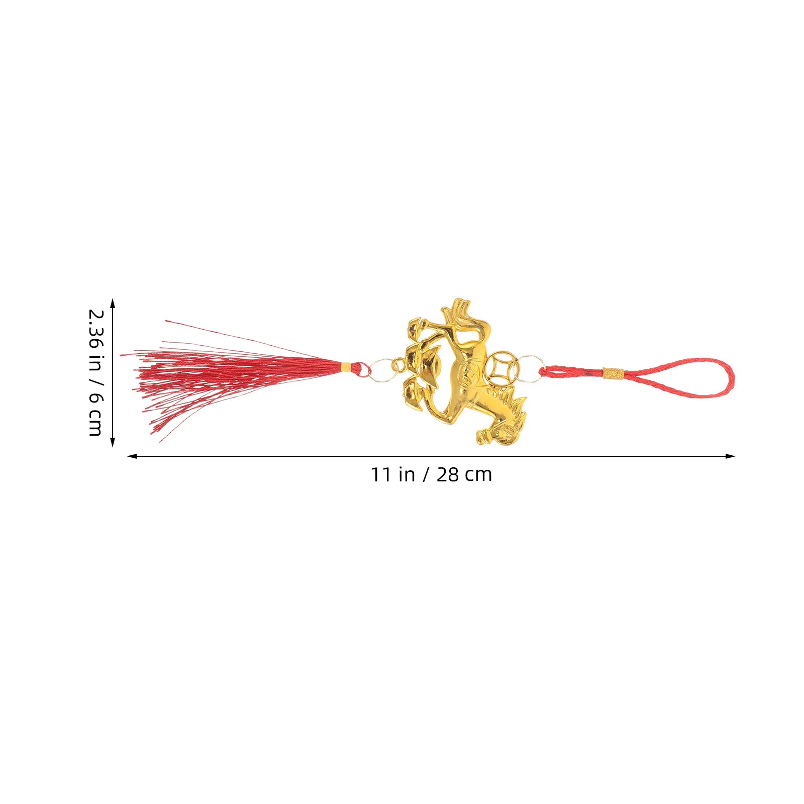 Chinese Red Tassel Horse Pendants 20Pcs 2026 Lunar New Year Good Luck Charms Spring Festival Decorations