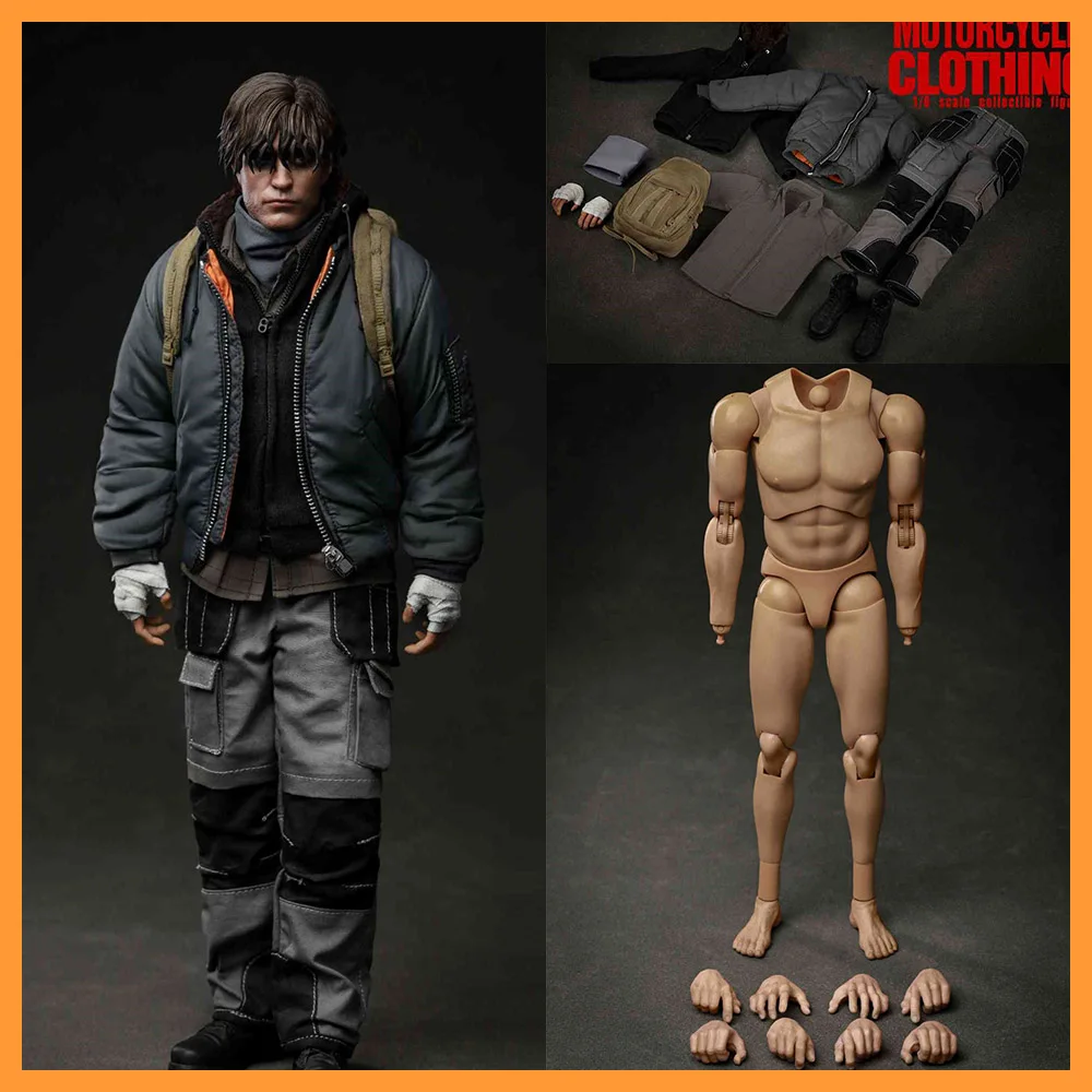 PRESENT TOYS PT-SP85 1/6 Scale Motorcycle Clothing Locomotive Clothes Suit Set With Knapsack fit 12In Male Solider Action Figure