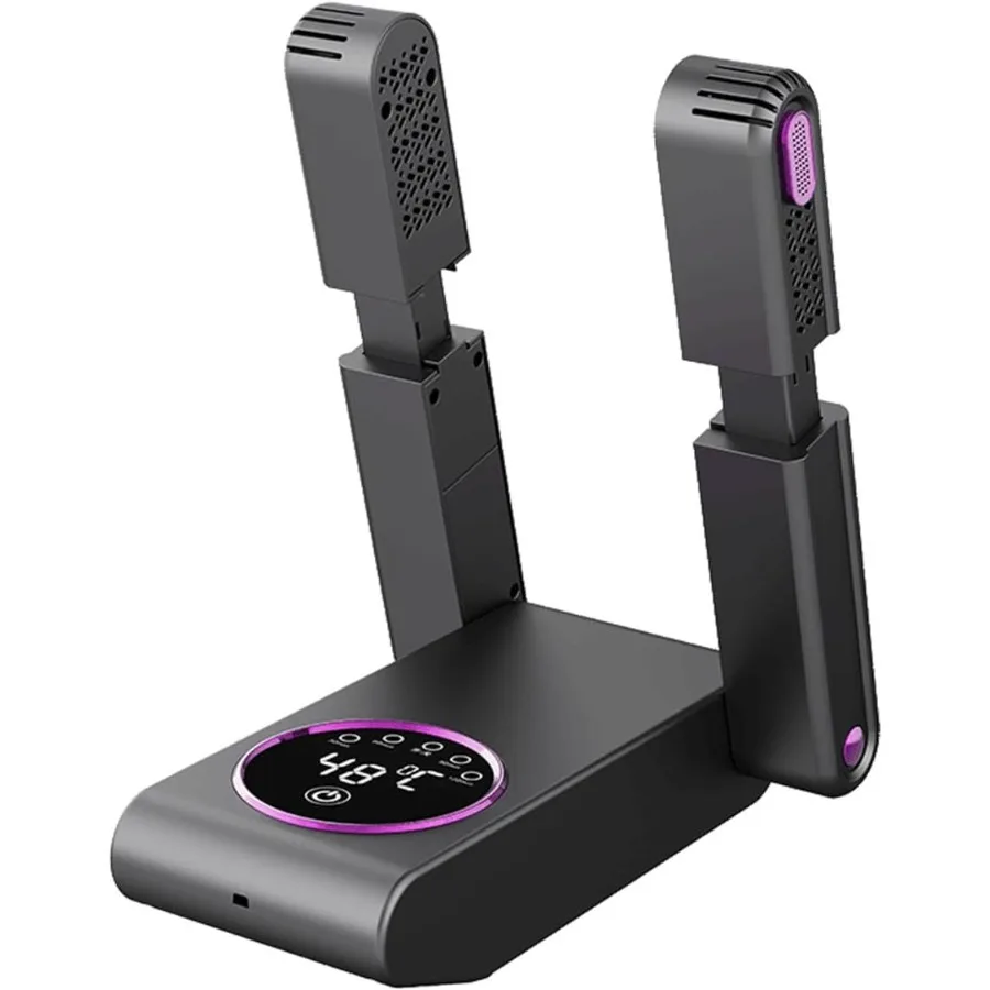 

Бесшумная телескопическая сушилка для ботинок и перчаток с таймером для эффективной сушки в помещении в ванных комнате, шкафах или прихожей Идеально подходит для