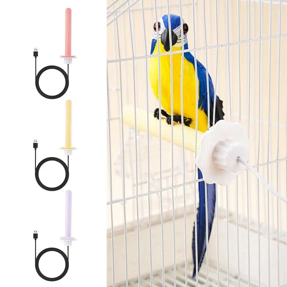 Space Saving Cozy Heated Bird Perch Energy Efficient Comfortable Pet Warm Shelter Thermostat Controlled Cage Heater Bird Cage
